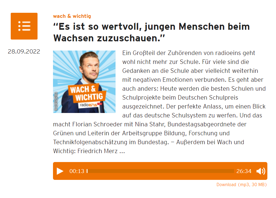 Nina Stahr bei radioeins